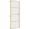 vidaXL Drzwi wewnętrzne, złote, 76x201,5 cm, szkło i aluminium