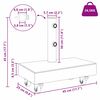 vidaXL Podstawa do parasola Czarny 45 x 25 x 45 cm Granit i stal
