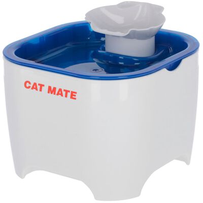 Kerbl Poidełko dla kota Cat Mate, 19x19x14,5 cm, biało-niebieskie