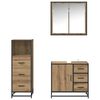 vidaXL Zestaw mebli łazienkowych z szufladą 3 pcs Dąb rzemieślniczy