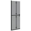 vidaXL Ściana prysznicowa Walk-In Czarny 70 x 6,5 x 190 cm