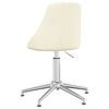 vidaXL Obrotowe krzesło stołowe, kremowe, obite tkaniną