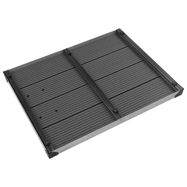 vidaXL Podest do prysznica ogrodowego, WPC i stal, 80x62 cm, szary