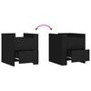 vidaXL Szafka nocna, czarna, 45x50x50 cm, materiał drewnopochodny