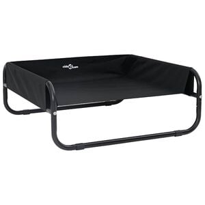 vidaXL Legowisko dla psa Czarny 75 x 75 x 30 cm Stal