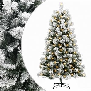 vidaXL Sztuczna choinka z zawiasami 150 cm 150 LED Ciepła biel