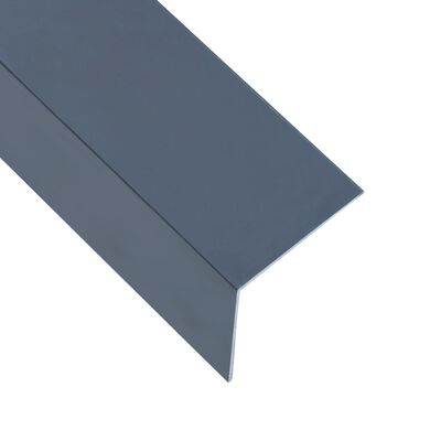 vidaXL Kątowniki, 5 szt., aluminiowe, antracytowe, 170 cm, 30x30 mm
