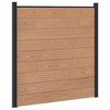 vidaXL Zestaw ogrodzeniowy 180 x 186 cm WPC i aluminium brązowy