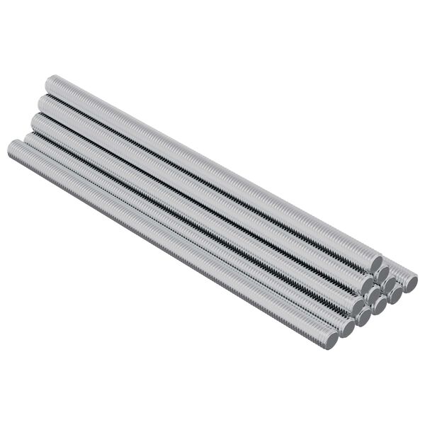 vidaXL Pręty gwintowane 12 pcs Srebrny M6 x 120 mm Metal