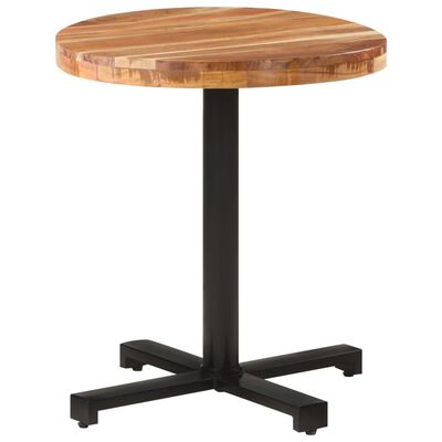 vidaXL Okrągły stolik bistro, Ø70x75 cm, lite drewno akacjowe