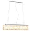 vidaXL Lampa sufitowa z kryształowymi koralikami, srebrna, 104 cm, E14