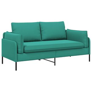 vidaXL Sofa dwuosobowa 2-osobowy Turkusowy 188 x 81 x 89 cm Welur