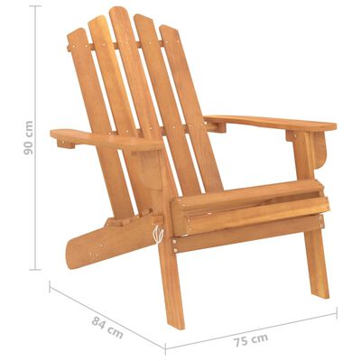 vidaXL Krzesło ogrodowe Adirondack z podnóżkiem, lite drewno akacjowe