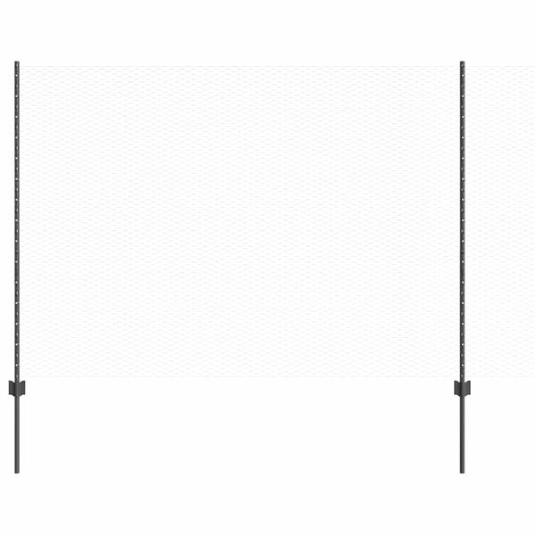 vidaXL Ogrodzenie z słupkiem Szary 1,6 x 25 m Stal i PVC