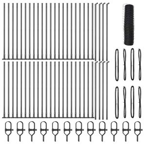 vidaXL Słupek ogrodzeniowy. Szary 100 x 0,5 m (siatka 36 mm)