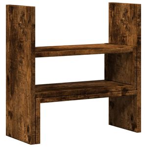 vidaXL Organizer na biurko, regulowany, przydymiony dąb, 40x17x41 cm