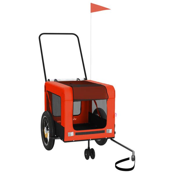 vidaXL Przyczepka rowerowa dla zwierząt, tkanina Oxford i żelazo