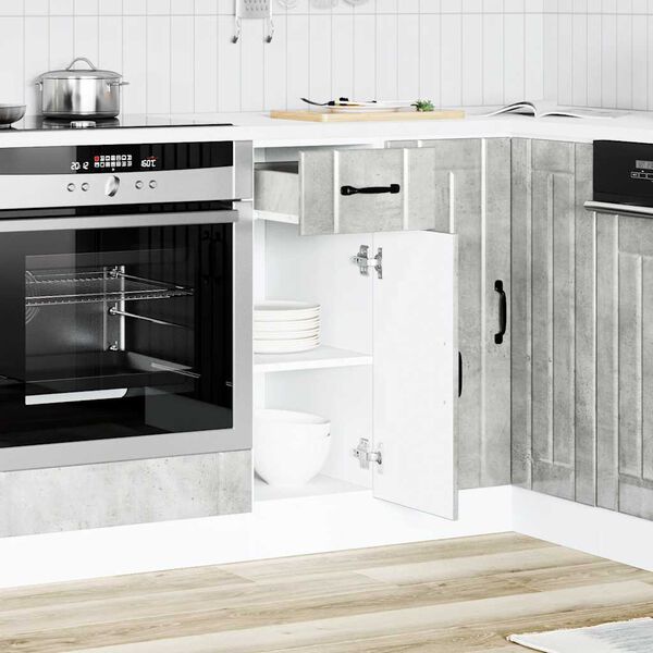 vidaXL Szafka kuchenna dolna &bdquo;Lucca&rdquo; Betonowa szarość Drewno klejone