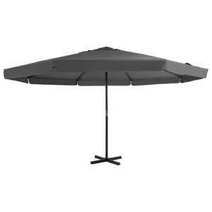 vidaXL Parasol ogrodowy na słupku aluminiowym, 500 cm, antracytowy