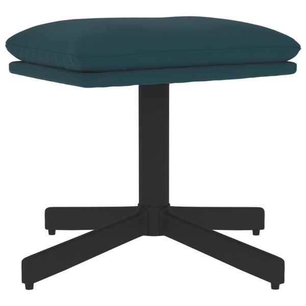 vidaXL Podn&oacute;żek, niebieski, 60x60x36 cm, obity aksamitem