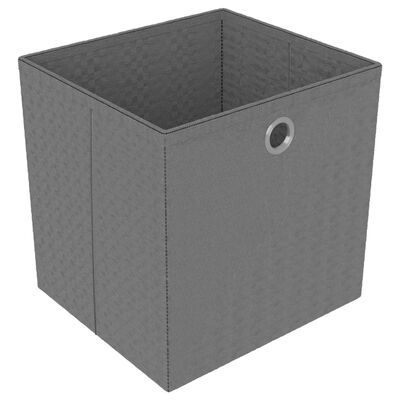 vidaXL Regał z 4 przegrodami, pudełka, szary, 69x30x72,5 cm, tkanina