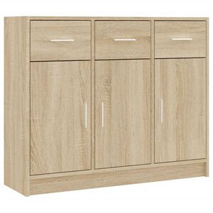 vidaXL Szafka, dąb sonoma, 91x28x75 cm, materiał drewnopochodny