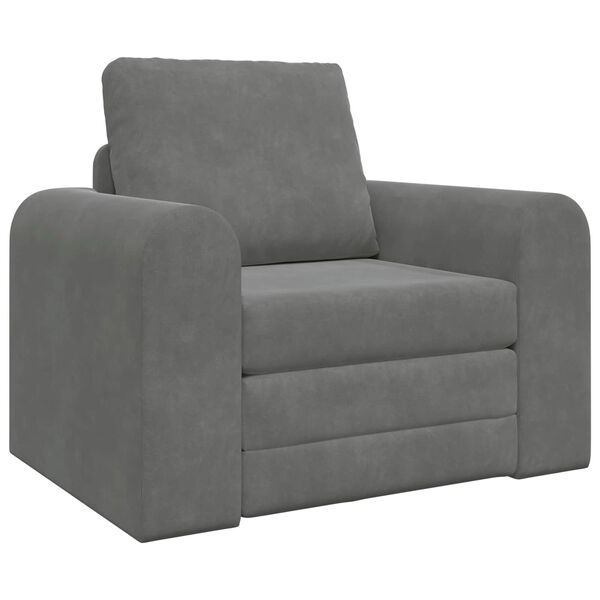 vidaXL Sofa Bed Ciemnoszary 98 x 71 x 83 cm Aksamit