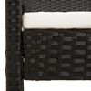 vidaXL Ławka ogrodowa z poduszką, czarna, 105 cm, polirattan