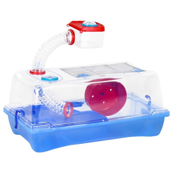 vidaXL Klatka dla chomika, niebieska, 57x33x26 cm, polipropylen