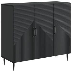 vidaXL Bufet Czarny 89 x 34,5 x 80 cm Drewno inżynieryjne