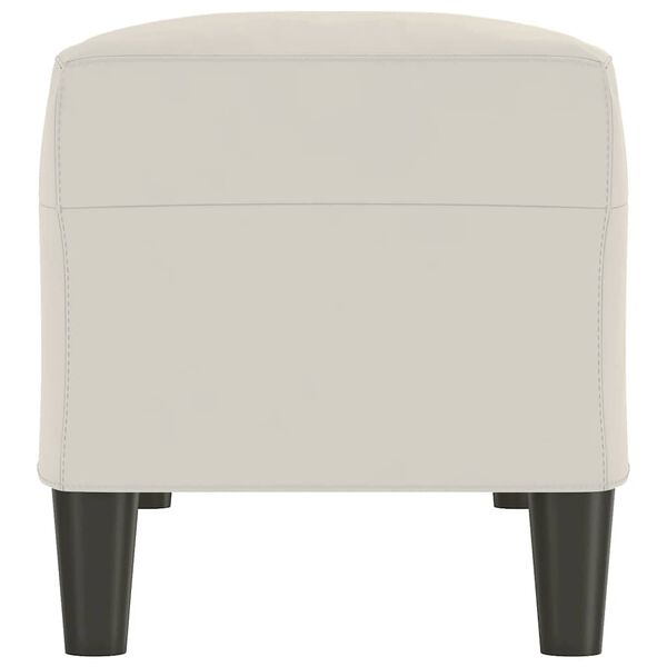 vidaXL Ławka, kremowa, 100x35x41 cm, tapicerowana aksamitem