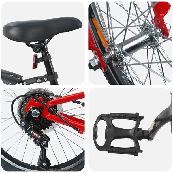 vidaXL Rower Dziecięcy 24 Cali 6-Speed dla dzieci w wieku 8-12 lat