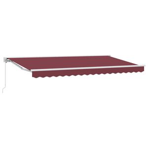 vidaXL Rama markizy bordowy 350 x 200 cm Poliester z powłoką PU