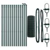 vidaXL Ogrodzenie z słupkiem Zielony 0,4 x 25 m Stal i PVC