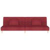 vidaXL 2-osobowa kanapa z poduszkami, czerwone wino, obita tkaniną