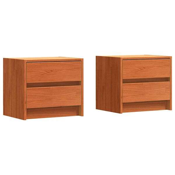 vidaXL Szafki nocne z szufladą 2 pcs Woskowy Brąz 40 x 30.5 x 35.5 cm
