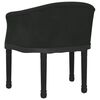 vidaXL Krzesło stołowe, czarne, obite aksamitem