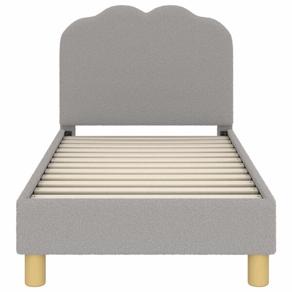 vidaXL Stelaż ł&oacute;żka dla malucha z oparciem Jasnoszary 70 x 140 cm