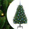vidaXL Sztuczna choinka 150 cm 150 LED Ciepła biel PVC i stal zielony