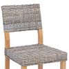 vidaXL Krzesło jadalniane 2 pcs Kubu Szary 46 x 55 x 84 cm Rattan Kubu