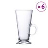 vidaXL Szklanki do kawy latte, z uchwytem, 6 szt., 250 ml