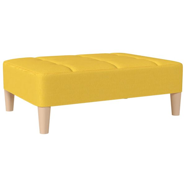 vidaXL Podn&oacute;żek, ż&oacute;łty, 78x56x32 cm, tapicerowany tkaniną