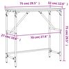 vidaXL Stolik konsolowy, szary dąb sonoma, 75x32x75 cm