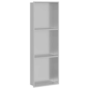 vidaXL Nisza prysznicowa Srebrny 90 x 30 x 9,5 cm Stal nierdzewna