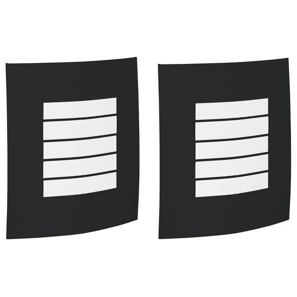 vidaXL Zewnętrzne Oświetlenie Ścienne 2 pcs Czarny 23.5 x 10.5 x 26 cm