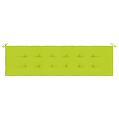 vidaXL Poduszka na ławkę ogrodową, jasnozielona, 180x50x3 cm, tkanina