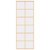vidaXL Drzwi przesuwne, złote, 76x205 cm, przezroczyste szkło ESG