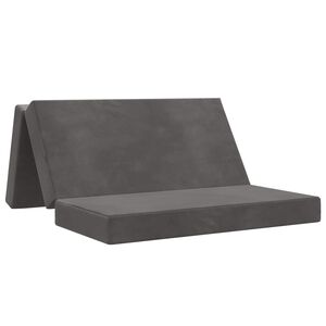 vidaXL Składana Sofa Ł&oacute;żko 120 x 67 x 45 cm ciemnoszary