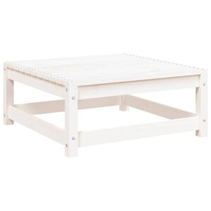 vidaXL Stołek ogrodowy, biały, 70x70x30 cm, lite drewno sosnowe