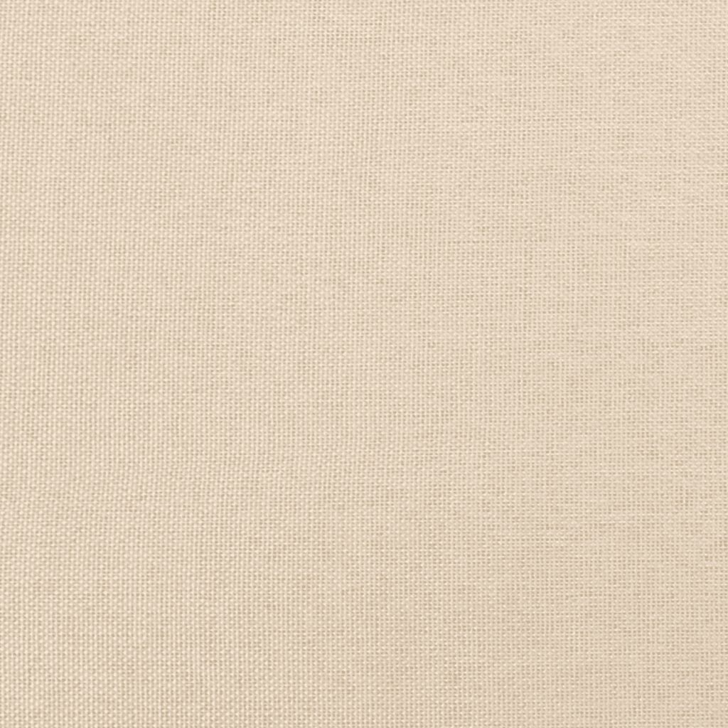 vidaXL Łóżko kontynentalne z materacem, kremowe, tkanina, 90x190 cm